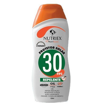 PROTETOR SOLAR FATOR FPS 30 COM REPELENTE NUTRIEX